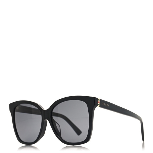 Gucci Black with Signature Web Stripe Sunglasses 👜 - Picture 1 of 6